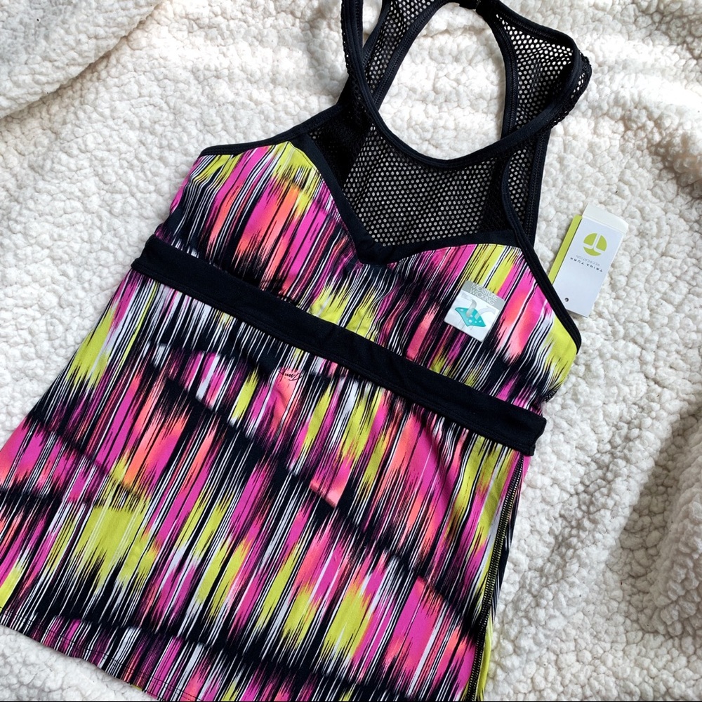 NWT Trina Turk multicolored fitness top